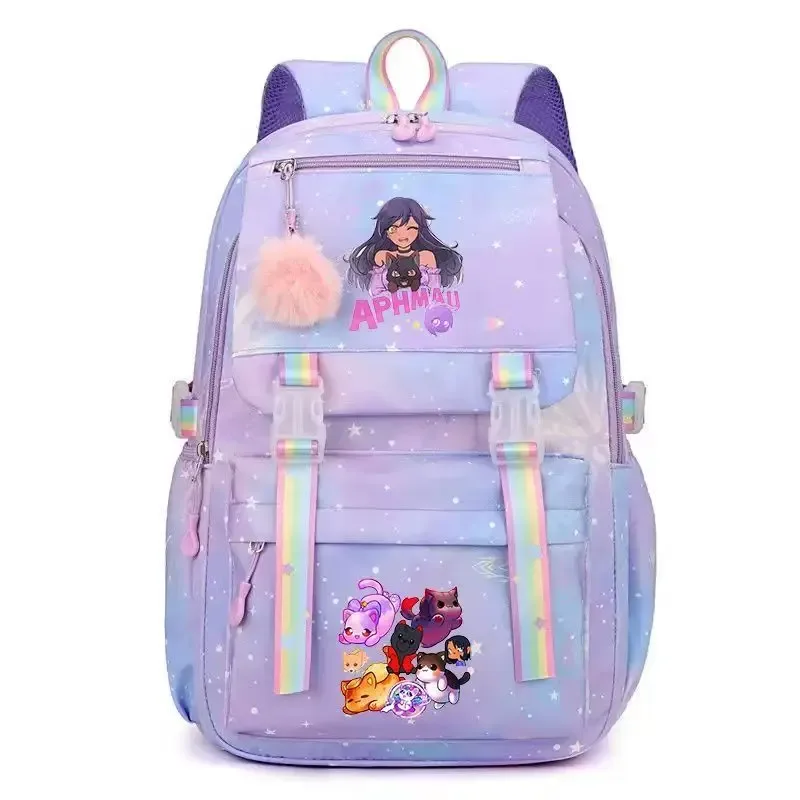 mochila aphmau sac à dos pour femmes et filles, sac d'école pour étudiants, sacs à dos de voyage de grande capacité, sac à dos pour ordinateur portable à la mode