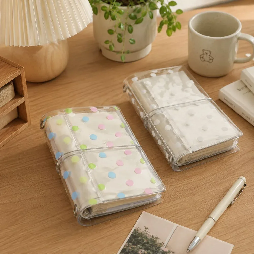 porte-passeport durable à imprimé pois, avec bande élastique, couverture transparente pour passeport, couverture portable transparente pour carnet tn, voyage