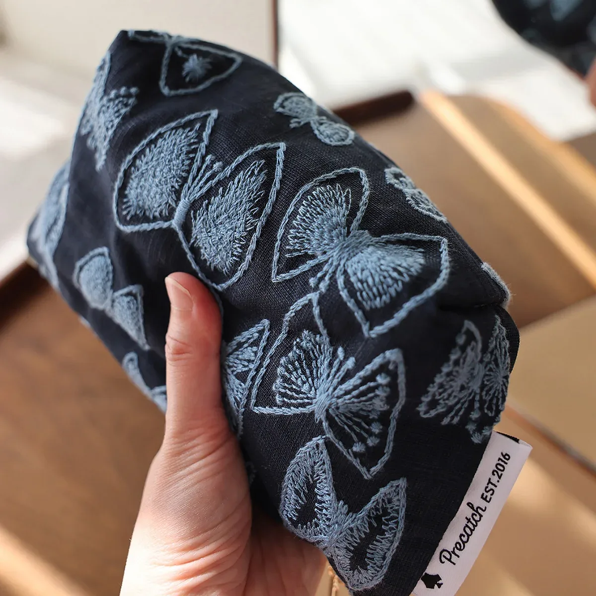 pochette cosmétique brodée papillon, sac de rangement fait main, sac à main portable pour femme en tissu original, petite taille, sac à maquillage