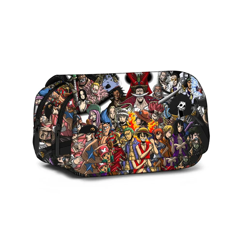 sac à dos scolaire one piece monkey d. luffy, boîte à crayons, sac à dos pour garçons et filles, sac à dos portable de grande capacité pour jeunes, sac à dos d'étudiant anime