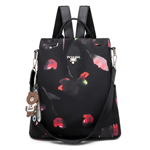 sac à dos oxford étanche pour femmes, sac à dos antivol à la mode, sac d'école imprimé de haute qualité, grande capacité, 2024