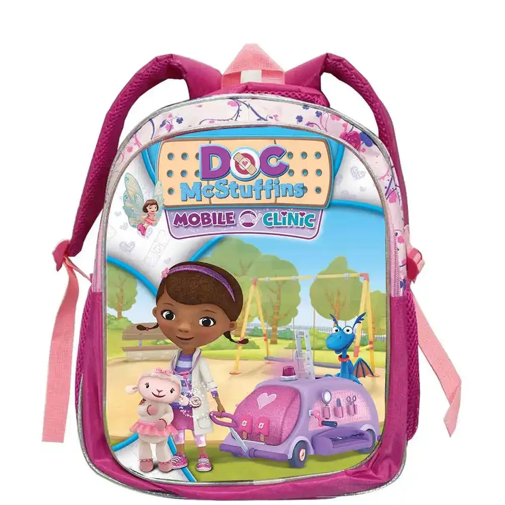 sac à dos d'école doc mcstuffins pour garçons et filles, 12 pouces, sac à dos pour élèves de maternelle, sac à dos à la mode pour étudiants, mochila