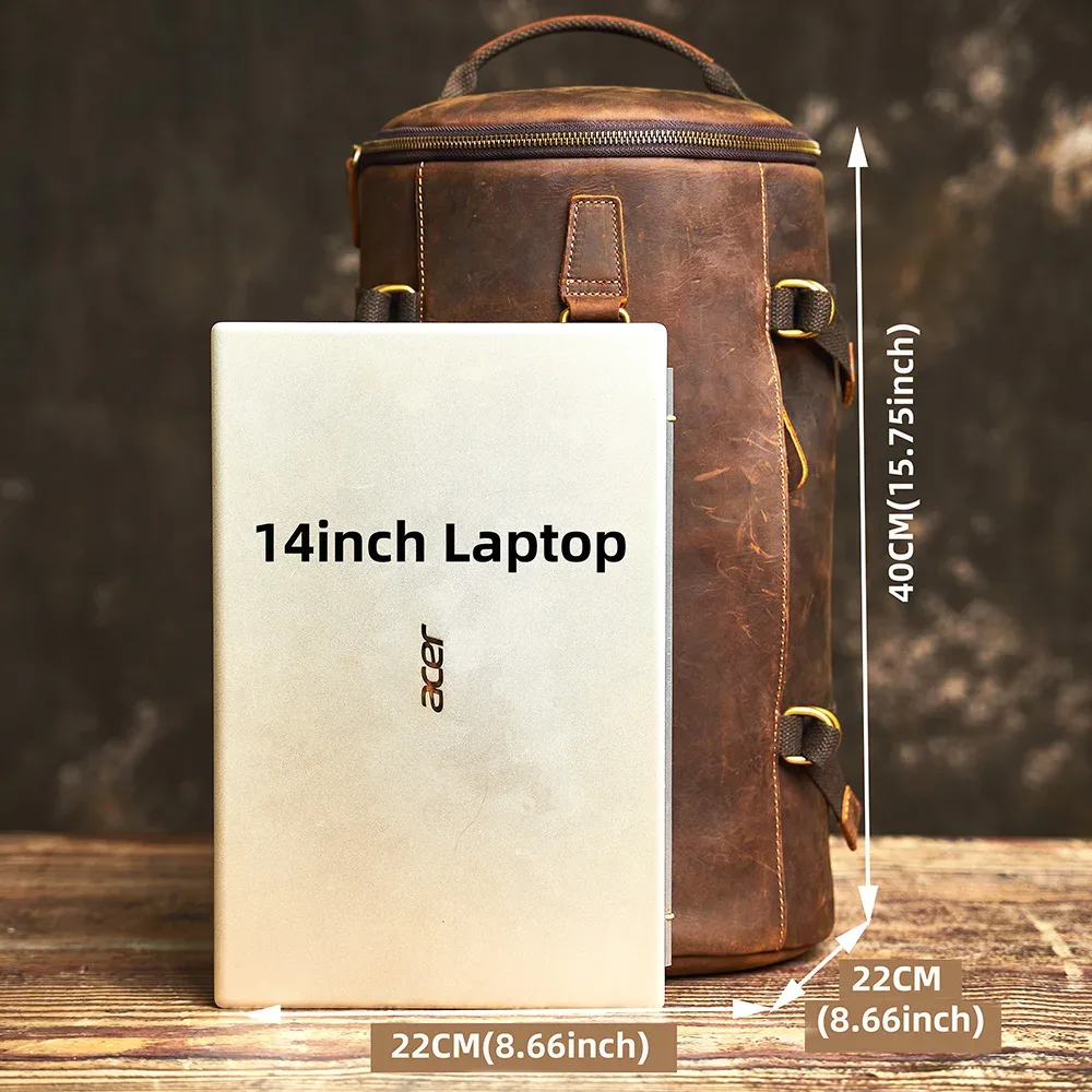 nupugoo-sac à dos multifonctionnel en cuir véritable pour homme, sac à main vintage, sac à bandoulière, sac à intervalles personnalisés