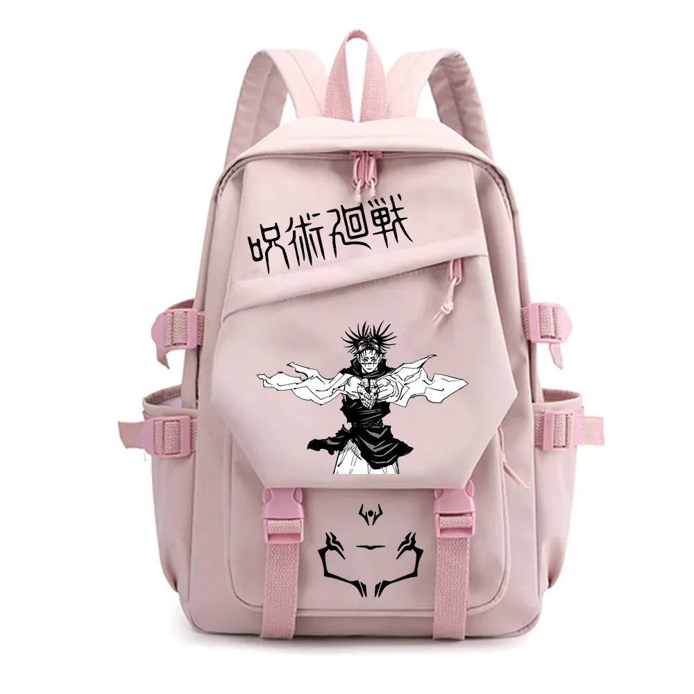 sac à dos d'école anime jujutsu kaisen pour garçon et fille, léger, avec fermoir, pour voyage et études, sac à dos double épaule pour ordinateur portable
