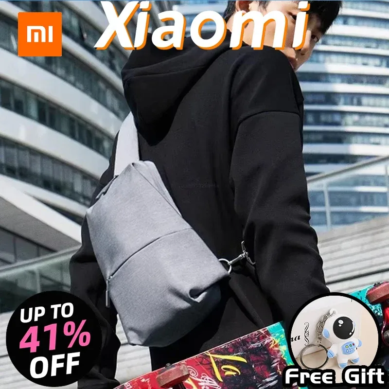 xiaomi-sac à dos mi pour hommes et femmes, sac à bandoulière, sac à bandoulière, sac de poitrine de loisirs portable, sac à dos de ceinture initié, petite taille, 4l, nouveau