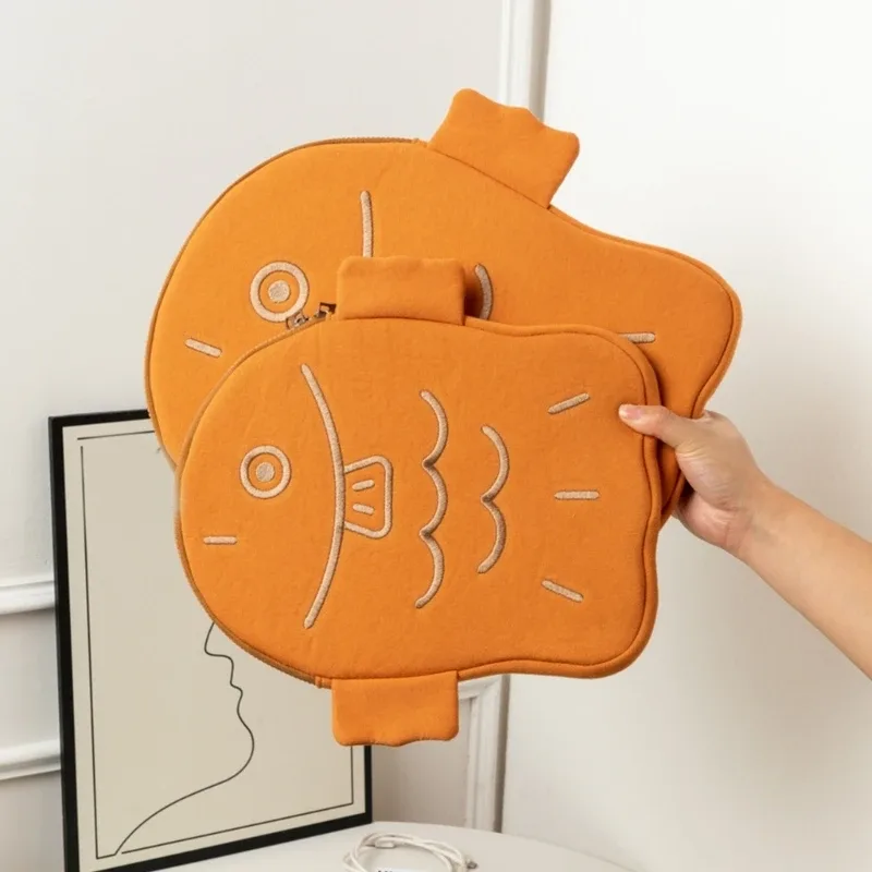 housse pour ordinateur portable en forme poisson mignon, étui pour ordinateur portable 11'' 13'', étui transport pour