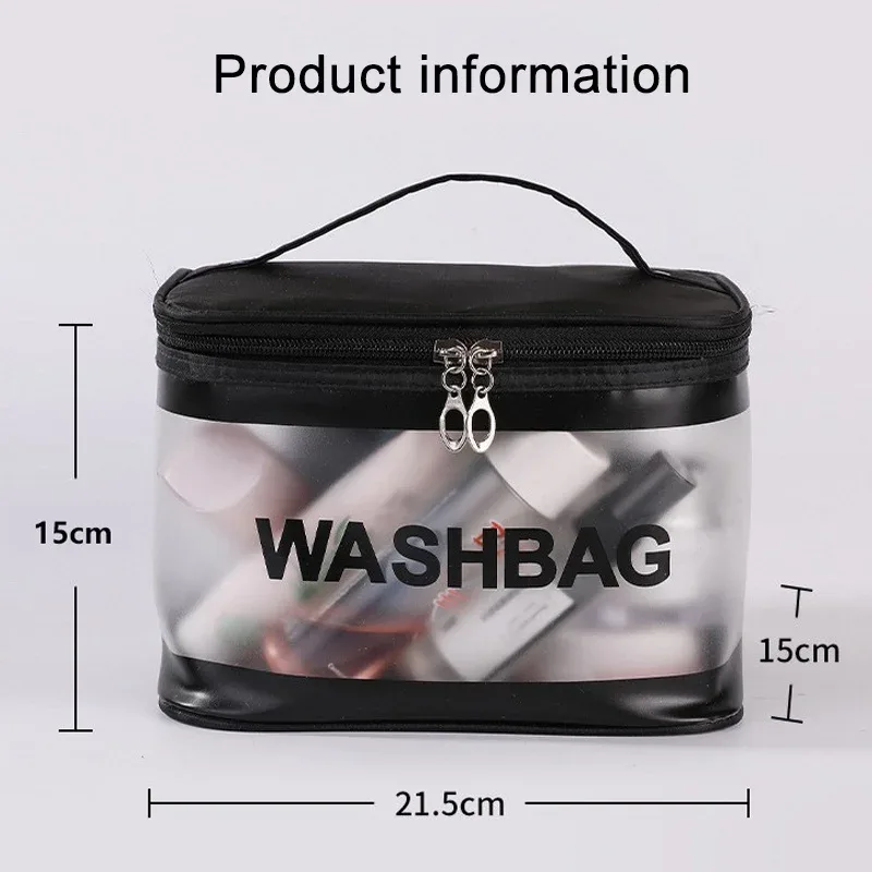 trousse de maquillage étanche en pvc, trousse à cosmétiques portable, trousse de toilette de voyage de grande capacité, sac de rangement d'évaluation, gf015, nouveau