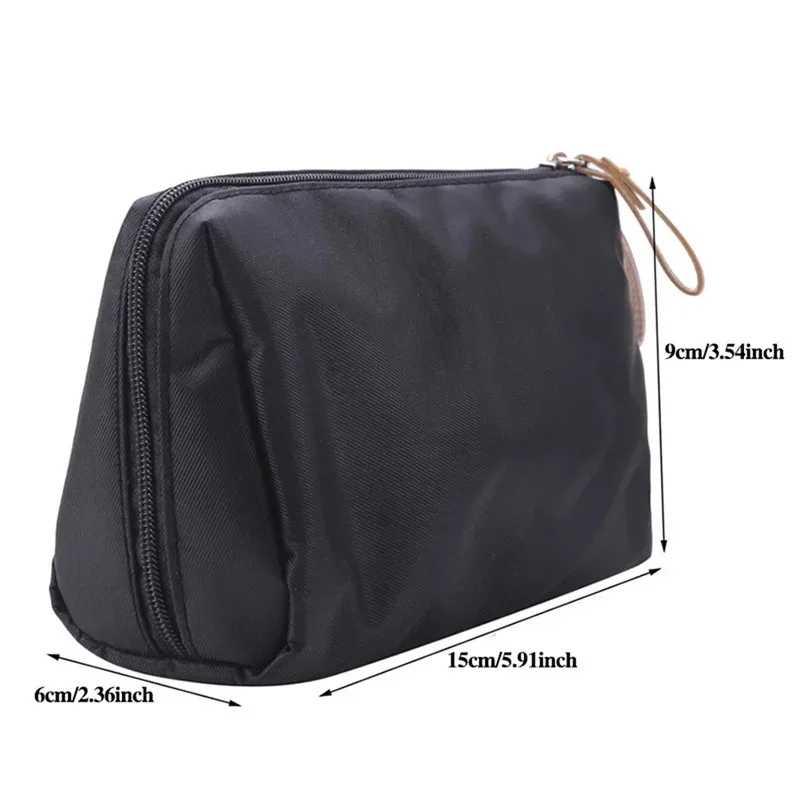 trousse de maquillage grande capacité compartimentée, plusieurs couleurs, pochette de rangement de voyage pour cosmétiques avec compartiment à rouge à lèvres, fermeture éclair, sac à main