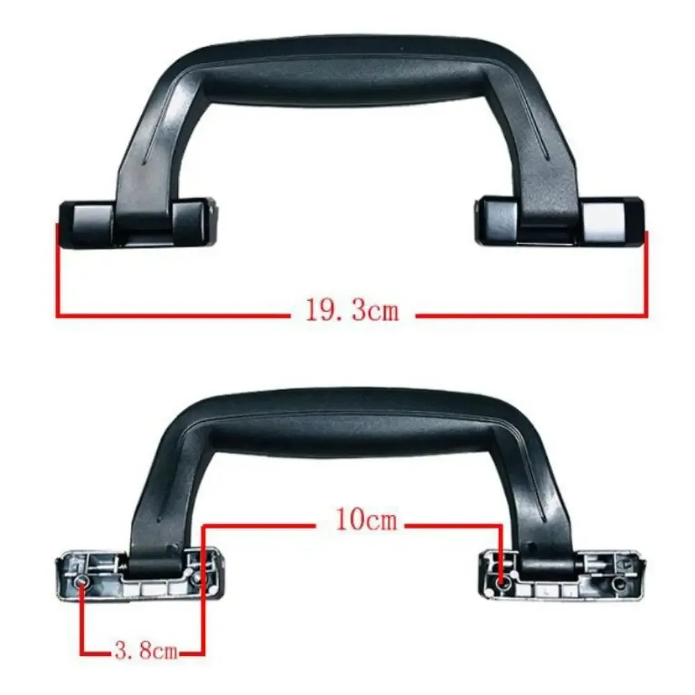 poignée de boîte à bagages en plastique noir et argent, durable, remplacement de valise, poignée de réparation, fournitures de voyage, poignée de transport de bagages
