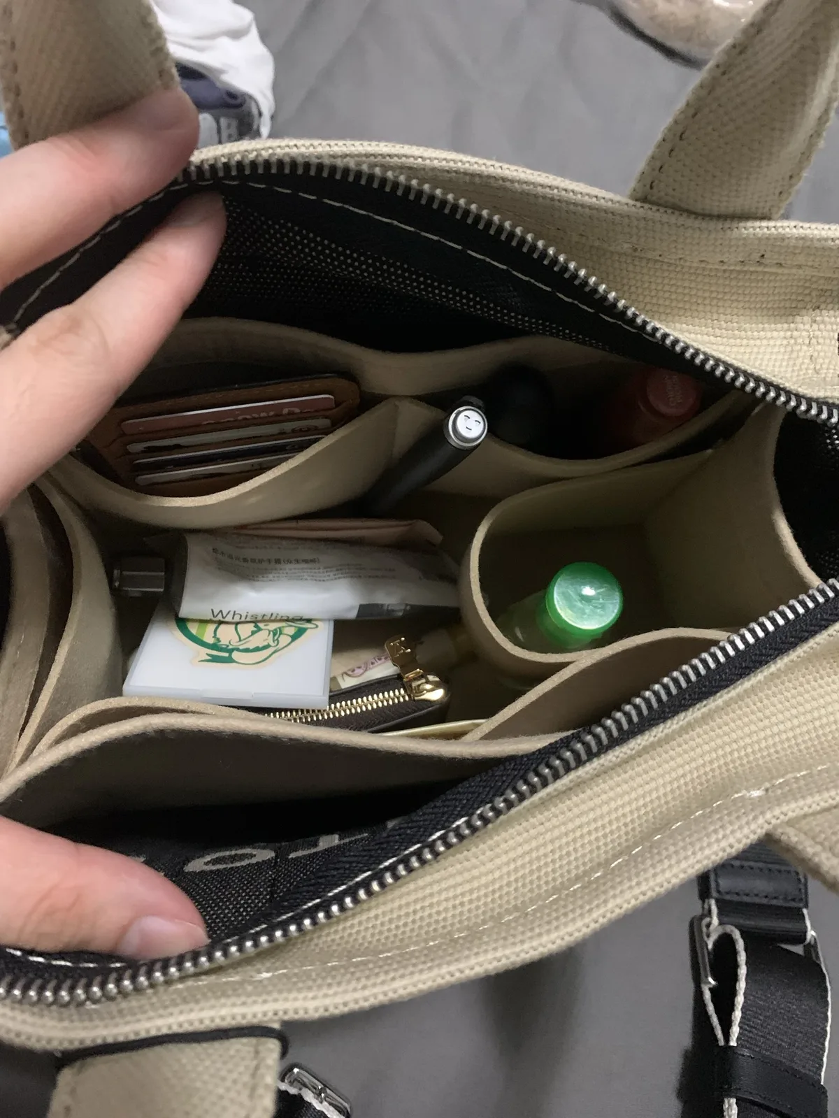 sac fourre-tout pour marc jacobs, insert bags, evalumakeup, organiser un sac à main intérieur, portable base shaper premium, handmade