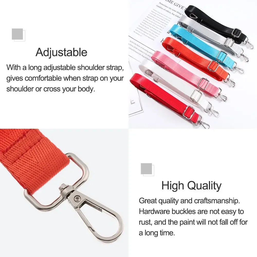 sangle en nylon détachable pour sac à main, ceinture de remplacement réglable pour sacs à bandoulière femme, accessoires de sac à main, poignée de sac
