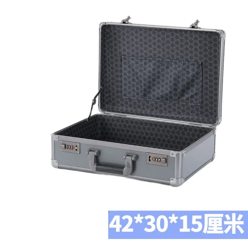 mallette rigide d'affaires avec serrure-boîte de sécurité de bureau coffre-fort pour documents pour fichiers, certificats, espèces, valise portable