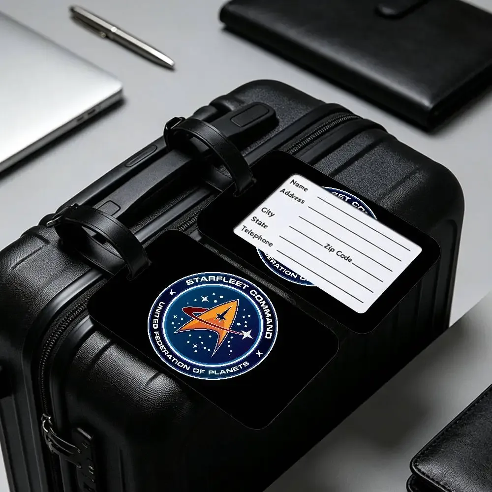 étiquette d'identification de bagages en pvc s-star t-trek scifi, porte-carte d'information anti-perte, étiquette nominative pour valise de voyage