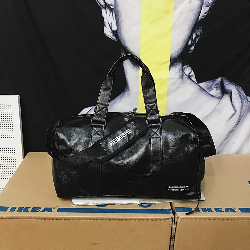sac de natation portable en pu pour hommes, sac de voyage, sac de sport, sac de voyage, sac à bagages, logo personnalisé, sacs avec nom imprimé, support et séparation sèche, yoga fitnes