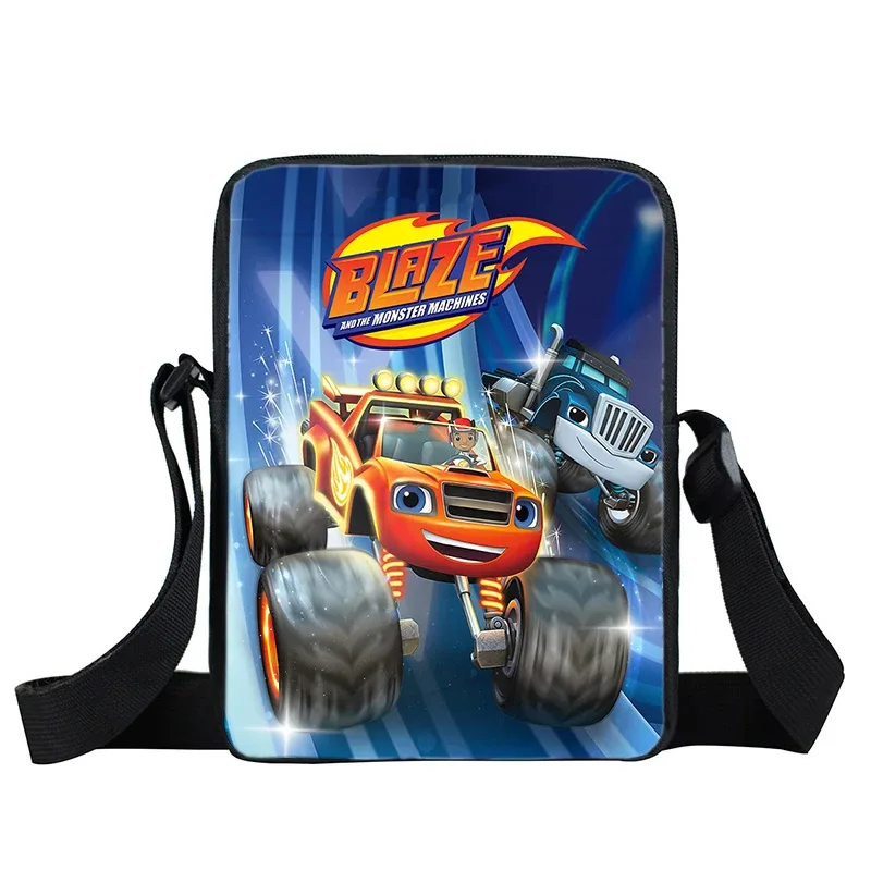 sac à dos blaze and the monster machines, 3 pièces, sac d'école pour enfants avec sacs à bandoulière, trousse à crayons, sac à dos blaze car pour garçons et filles