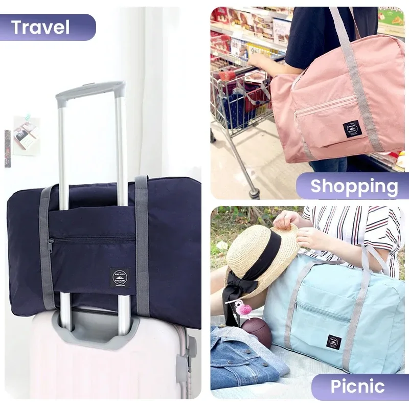 sac de voyage pliable pour les compagnies aériennes, sac de transport pour femmes et filles, léger, grande capacité, pour les voyages sportifs, les week-ends et les séjours d'une nuit
