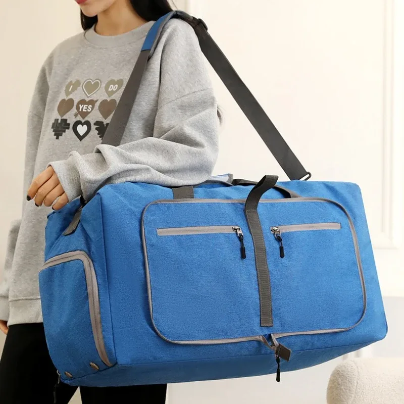 sac à main de voyage pliable, sac de sport de fitness de grande capacité, sac de rangement multifonctionnel à compartiment à chaussures indépendant