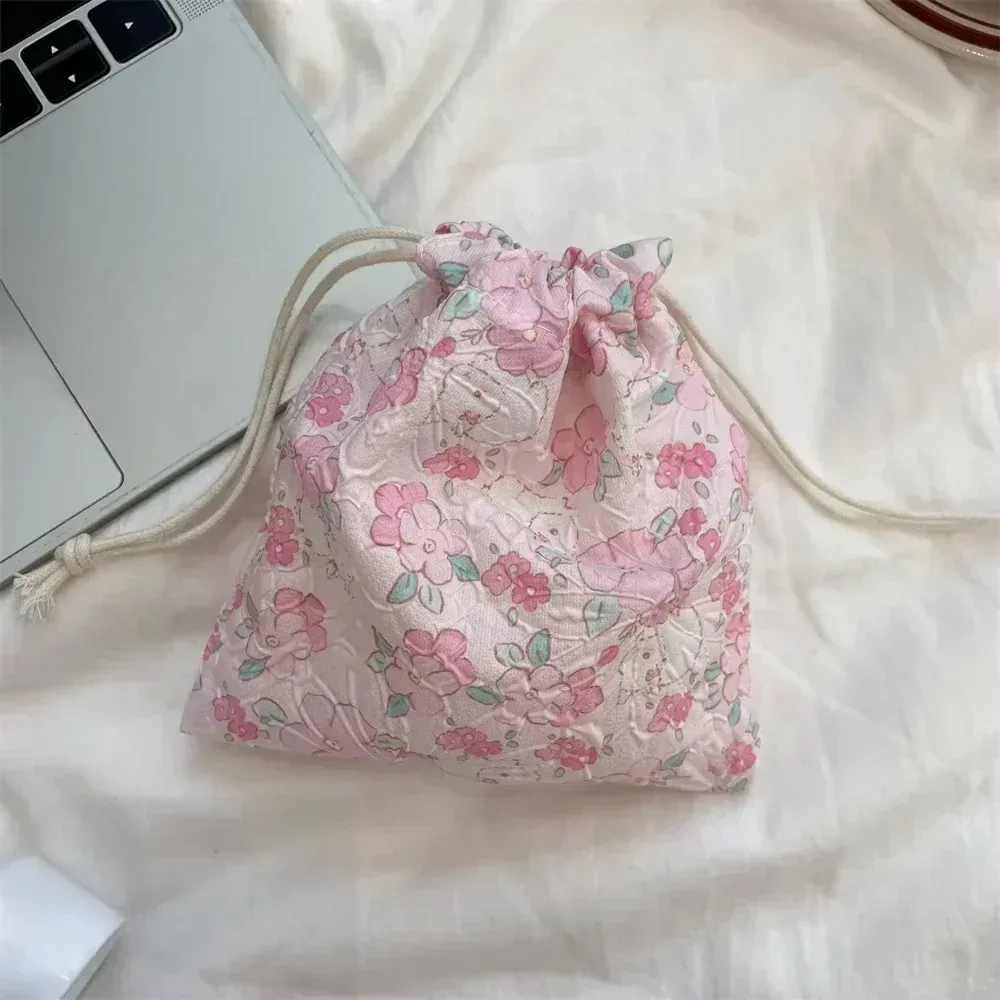 sac à cosmétiques de proximité de dessin animé pour femmes, pochette wstring, grands sacs d'évaluation de maquillage, poudres cosmétiques coréennes, trousse de beauté de toilette mignonne