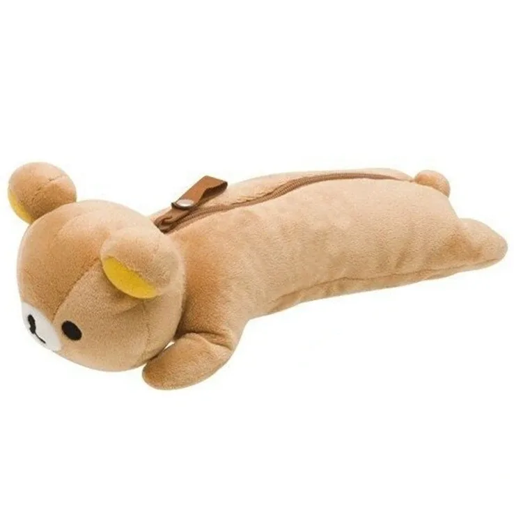kawaii rilakkuma étuis à crayons en peluche pour filles enfants école korilakkuma ours anime mignon trousse à crayons pochette organisateur stylo sac