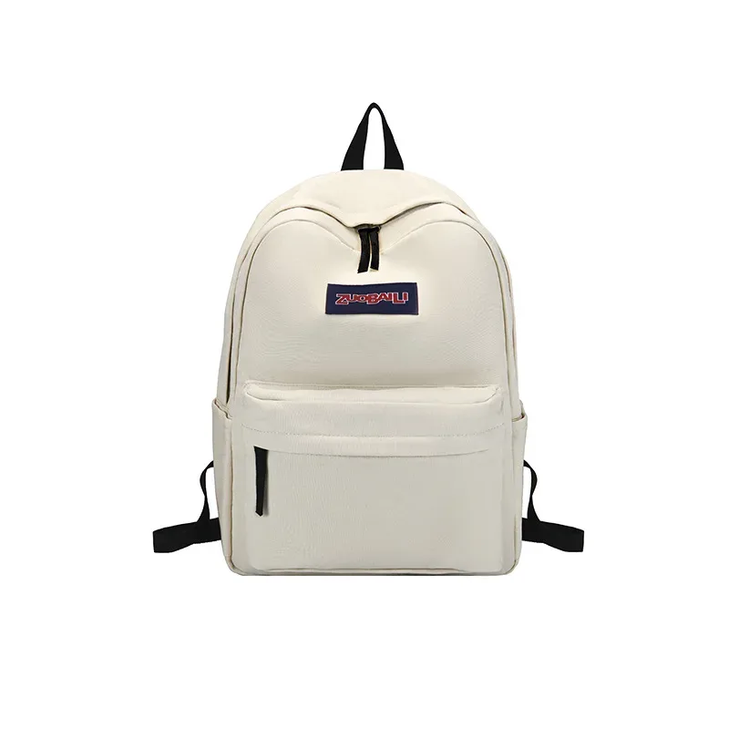 sac à dos de voyage décontracté pour l'extérieur, léger, résistant à l'usure, grande capacité, sac à double bandoulière, style simple, en tissu oxford, pour étudiants