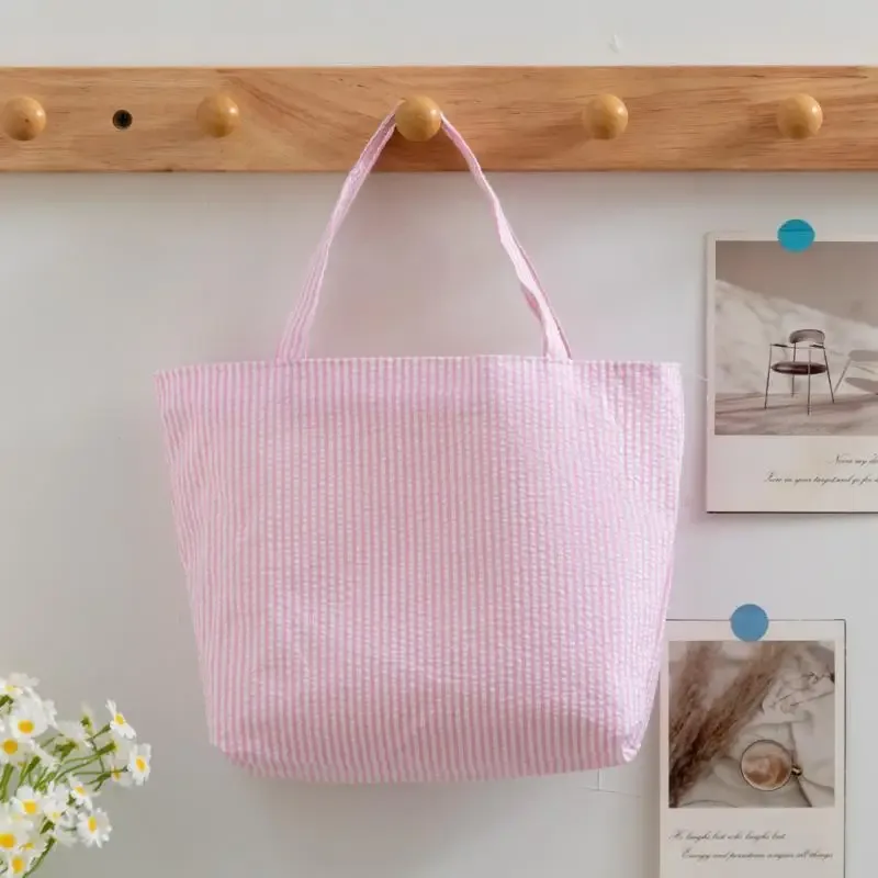 1 pcs sac fourre-tout à motif rayé tendance, sac à bandoulière matelassé polyvalent, sac de shopping de grande capacité