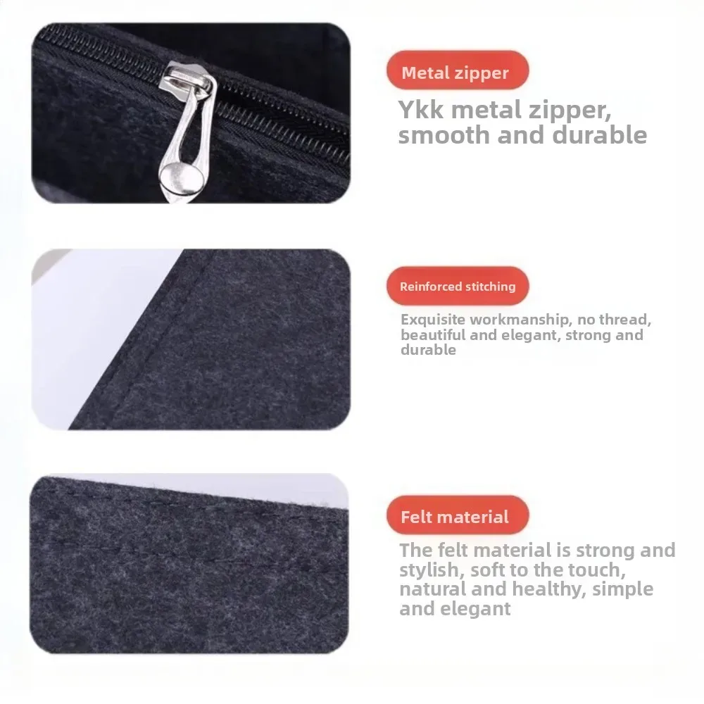 organisateur de sac à main en feutre, insert adapté au sac fourre-tout de livre, grand sac à main moyen, doublure modelante, multi-poches, rangement à fermeture éclair, accessoires de maquillage