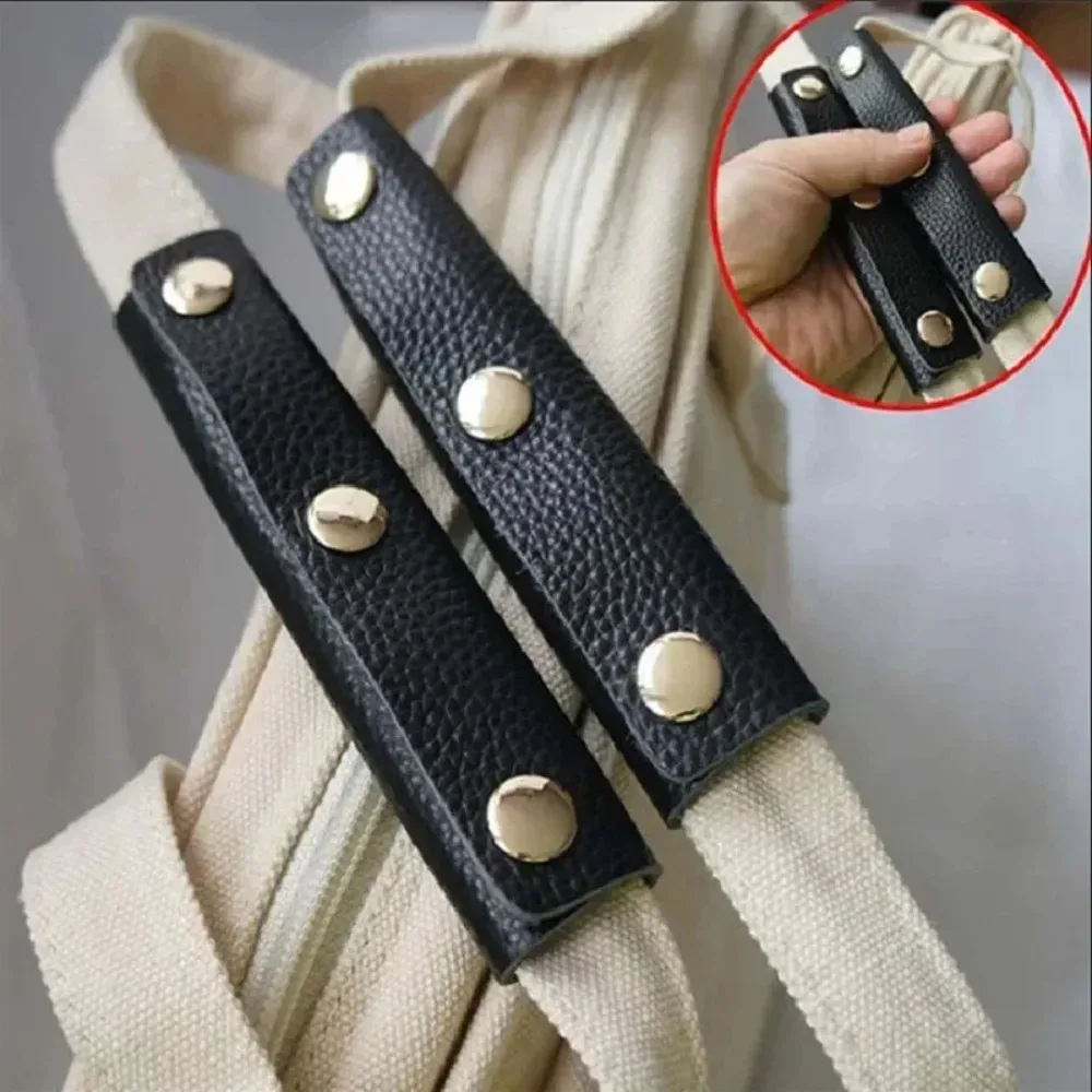 poignée de valise en cuir pu, design souple anti-choc, housse de poignée en cuir, couleur unie, sangle d'épaule, housse de poignée, accessoires de sac