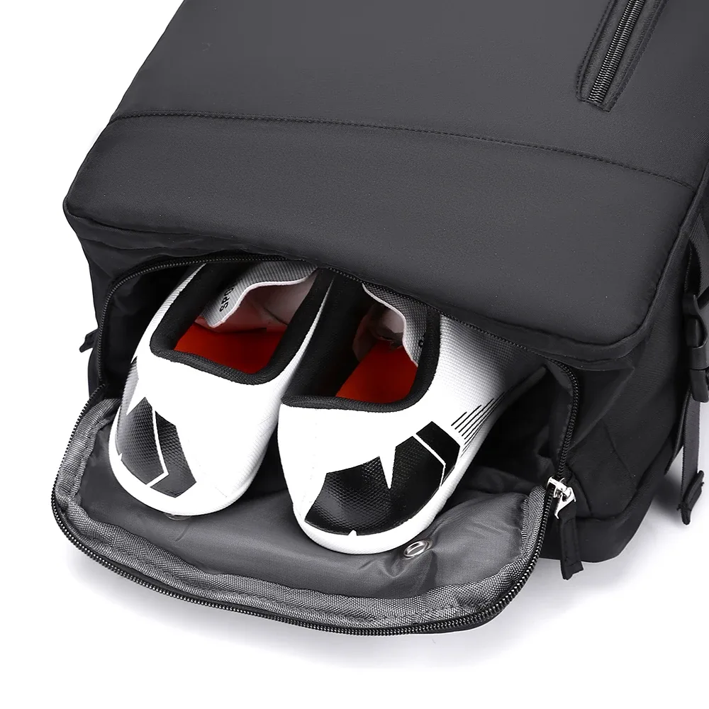 sac à dos de voyage oxford de grande capacité, sac à dos de loisirs simple pour hommes et femmes, compartiment à chaussures indépendant, interface usb