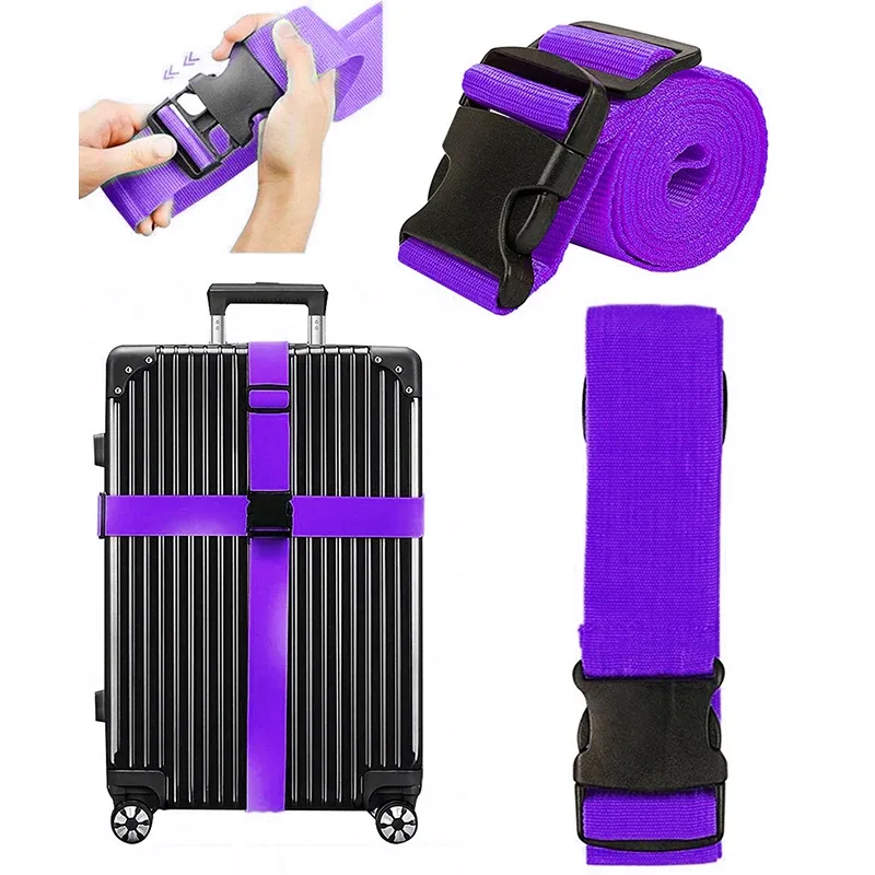 nouvelle sangle de bagage réglable, accessoire de voyage, sangle à boucle unique pour valise, ceinture d'emballage de bagages, accessoires de valise de voyage