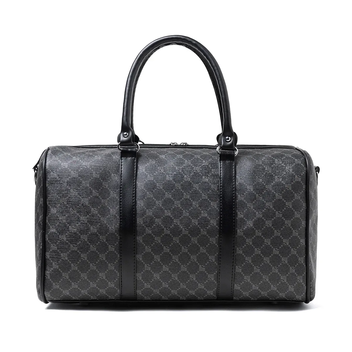 Sac de voyage noir à fermeture éclair pour hommes, double poignée avec bretelles larges, tissu imperméable, résistant à l'usure, facile à nettoyer, pour les voyages, les voyages, les affaires, les vêtements, les livres