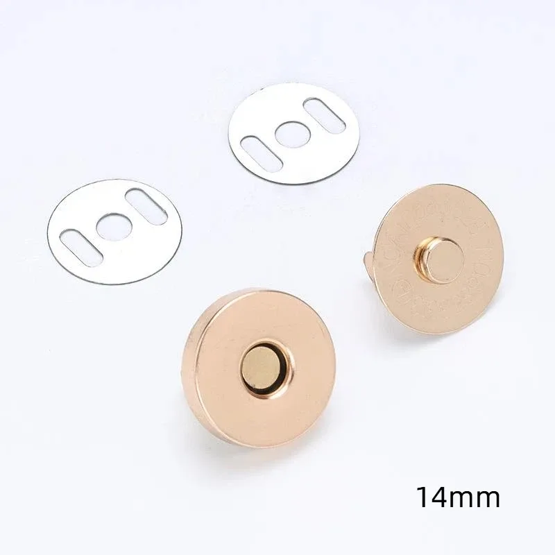 lot de 10 boutons-pression magnétiques pour sac à main, sac à bandoulière en cuir, portefeuille, sans couture, fermeture à loquet, réparation, diamètre 14mm 18mm