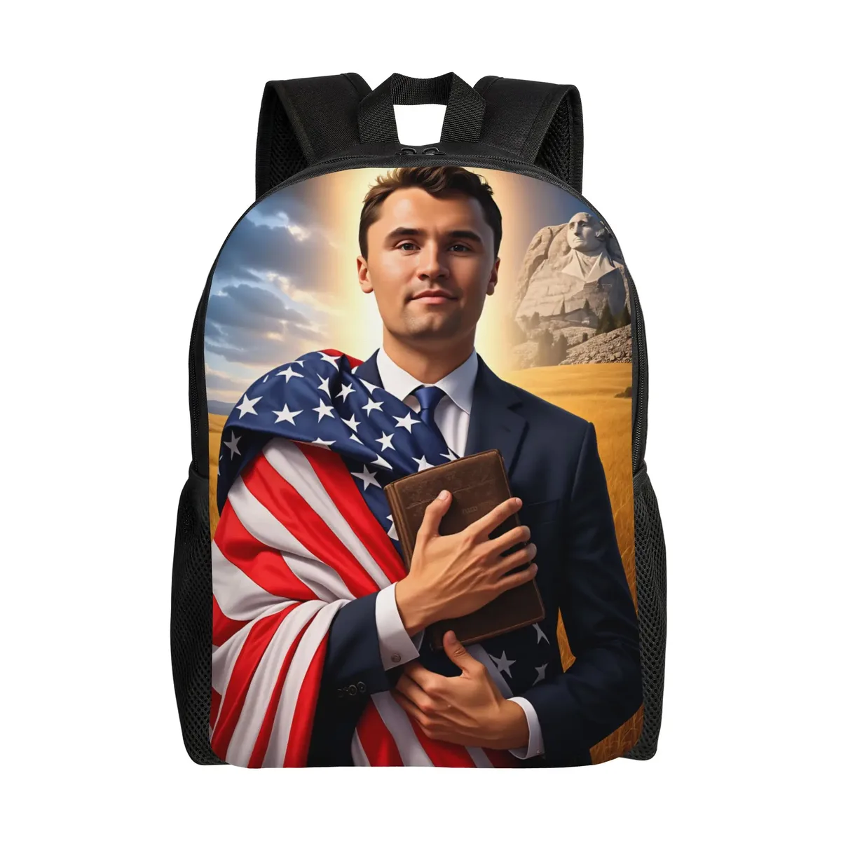 sac à dos charlie kirk angelic advocate kawaii, sacs à dos légers pour garçons, sacs de sport pour lycée, sac à dos design
