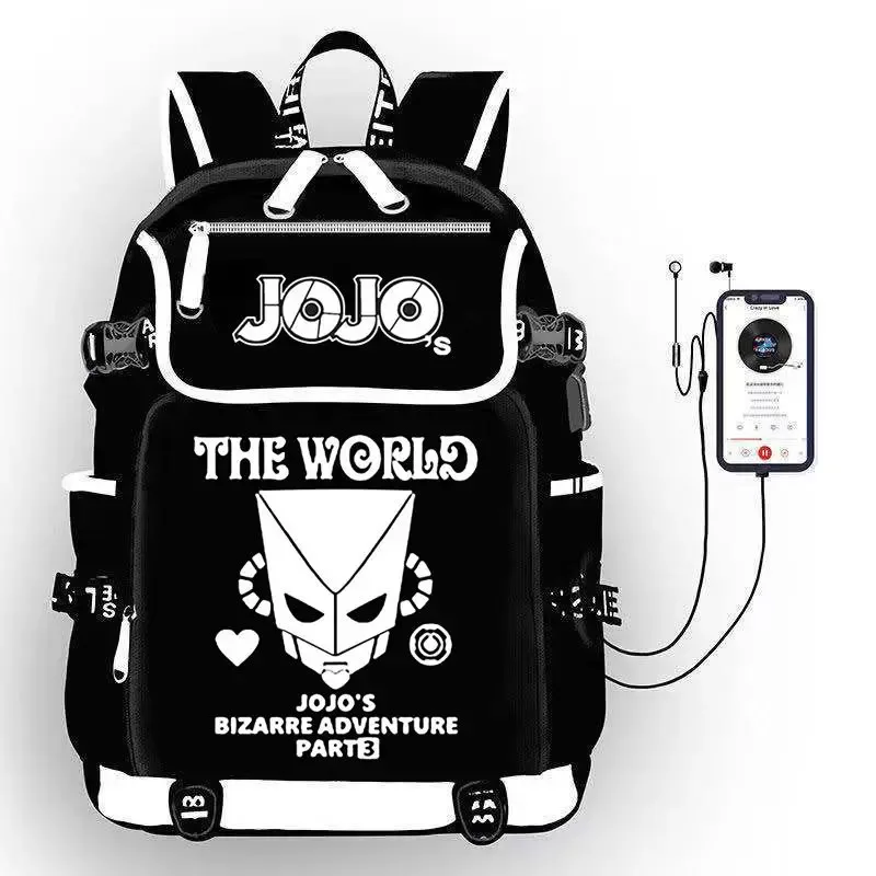 jojo's bizarre adventure anime sac à dos étudiant école sac à bandoulière grande capacité jeunesse en plein air voyage sac à dos cadeau de mode