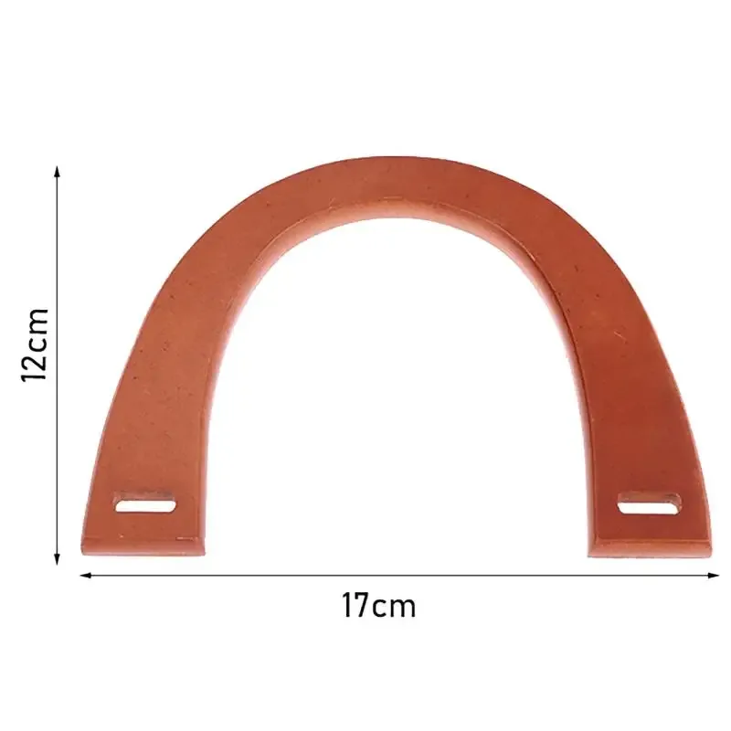 1 pièce poignée de sac en bois en forme de u, décorative, accessoire classique pour sacs diy, outil de remplacement pour sacs à main au crochet et sacs fourre-tout