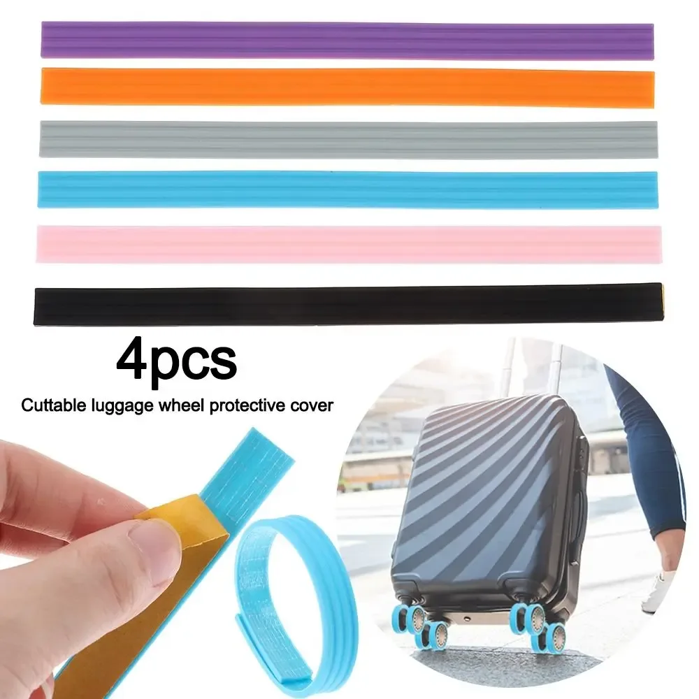 Manchon de roulette silencieux en silicone, pièces de valise, essieux, bagages de voyage, chaussures de roulette, bruit SAP, housse de roue, bricolage