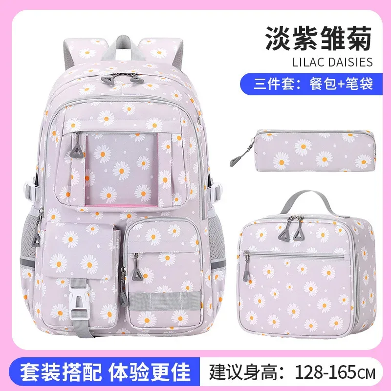 3 pièces/ensemble enfants sacs d'école filles adolescent livre sac jeunesse école sac à dos voyage junior lycéens sac à dos pour ordinateur portable