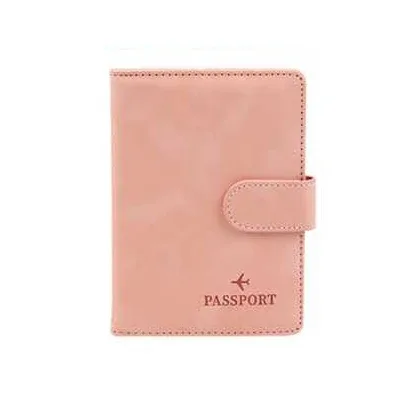 porte-passeport en cuir étanche avec blocage rfid, portefeuille de carte de crédit de voyage, livre de passeport pour femmes et hommes, couverture de passeport à boucle
