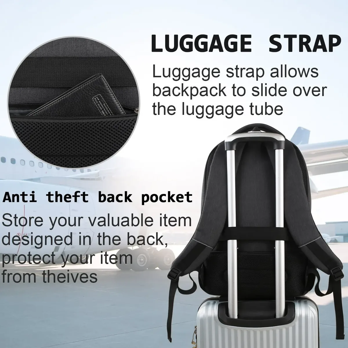 sac à dos homme sac de voyage sac d'objectif d'appareil photo extérieur noir ergonomie pochette d'ordinateur grande capacité alpinisme sac à main étanche