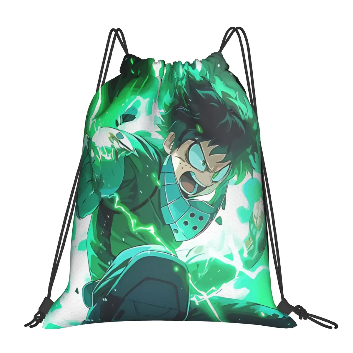 sac à cordon dark deku izuku midoriya my hero academia, sac à dos de rangement pour la gym, sac à chaussures pour l'école, 1 pièce