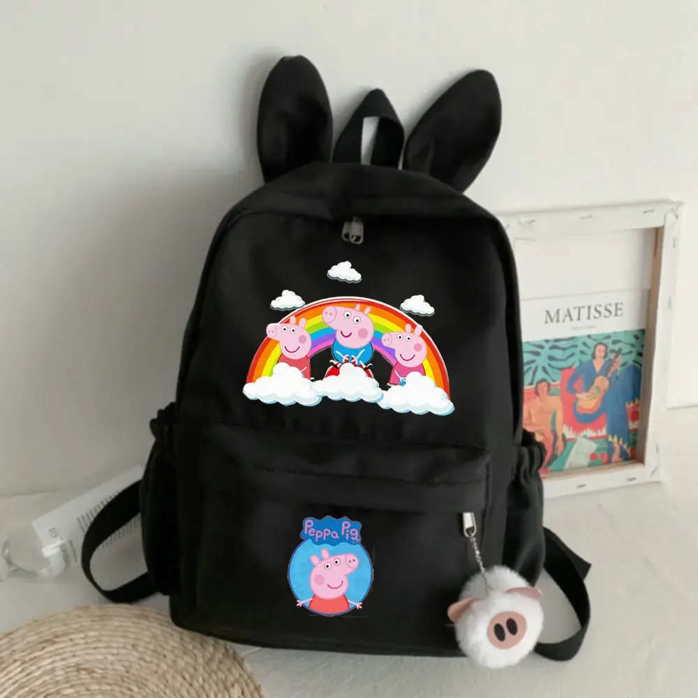 sac à dos grande capacité peppa pig, mignon, polyvalent, pour étudiants, loisirs, voyage, saison de rentrée scolaire