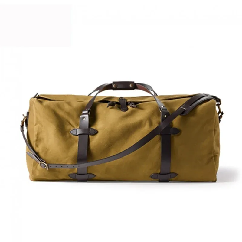 tailleur brando american vintage 70222 sac de voyage en toile cirée à l'huile lourde grande capacité 58*33*28 cm sac à bandoulière portable