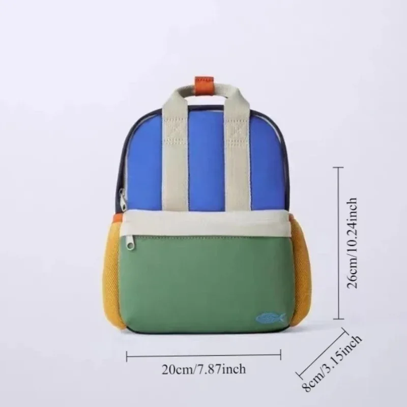 sac à dos kawaii pour femmes avec broderie en forme d'arête de poisson, sac d'étudiant léger, sac à dos de voyage tendance pour hommes et femmes