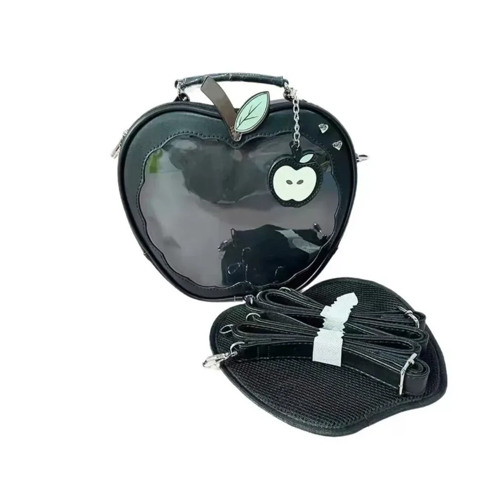 sac à fermeture éclair kawaii fruits itabag coton poupée sac pu poche transparente petit article sac idole marchandise stockage mode sacs à dos
