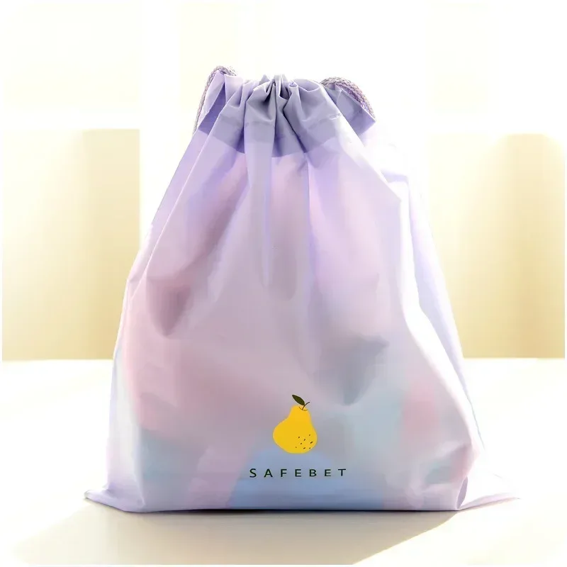 sac de rangement en nylon imprimé de dessin animé, étanche, poudres wstring de proximité, multifonctionnel, portable, durable, chaussures, sous-vêtements, sac de voyage, 1 pièce