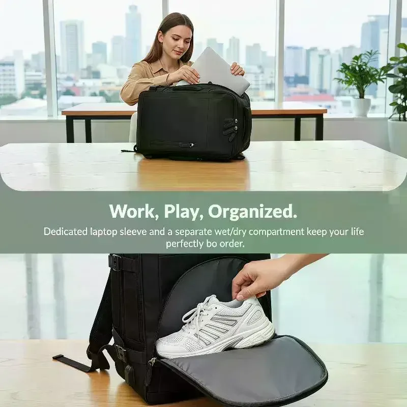 sac à dos pour ordinateur portable professionnel de 17 pouces, extensible, avec port usb, sac de voyage multifonctionnel pour les voyages