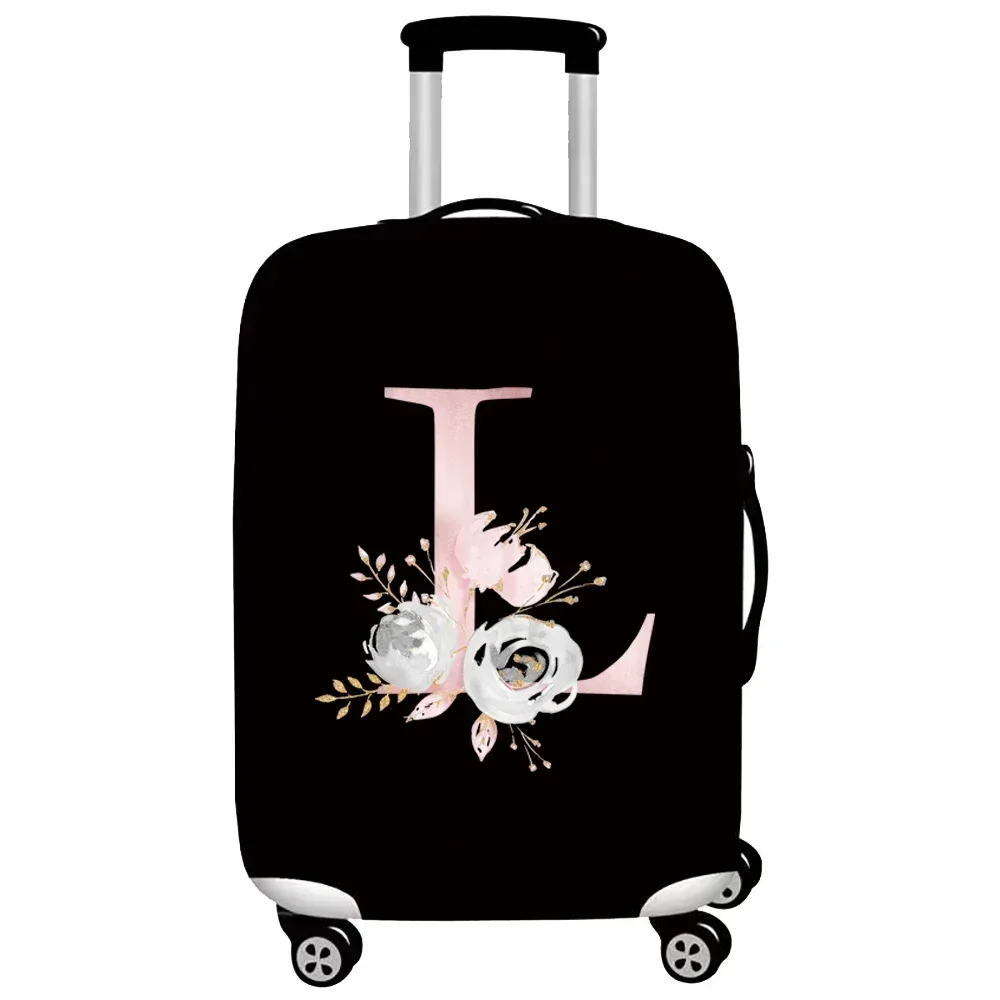 optics-juste de protection élastique pour bagages, housses de valise trempées, housse de chariot, accessoires de voyage, série pink flower, 18 "-32"
