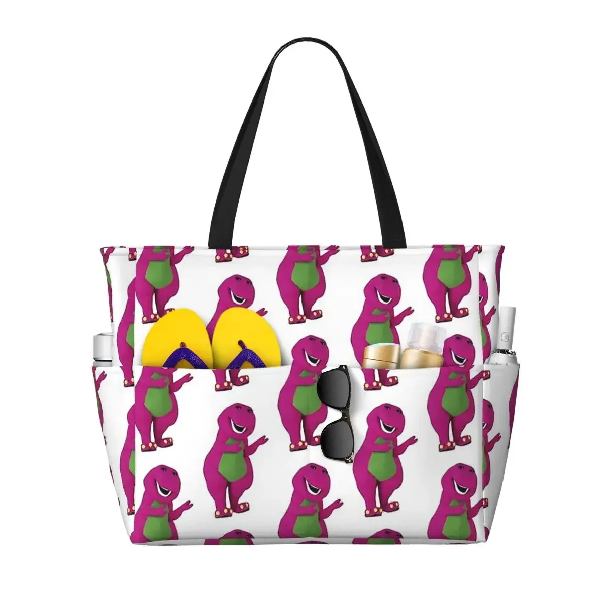 barney and friends – sac fourre-tout de plage, sac de sport, de yoga, grand sac fourre-tout pour femmes, sac de voyage, sac de fitness