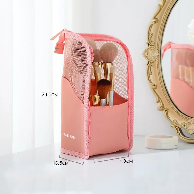 étui à pinceaux de maquillage avec fermeture éclair, sac cosmétique, organiseur de pinceaux de maquillage, sac de voyage imperméable pour pinceaux de maquillage