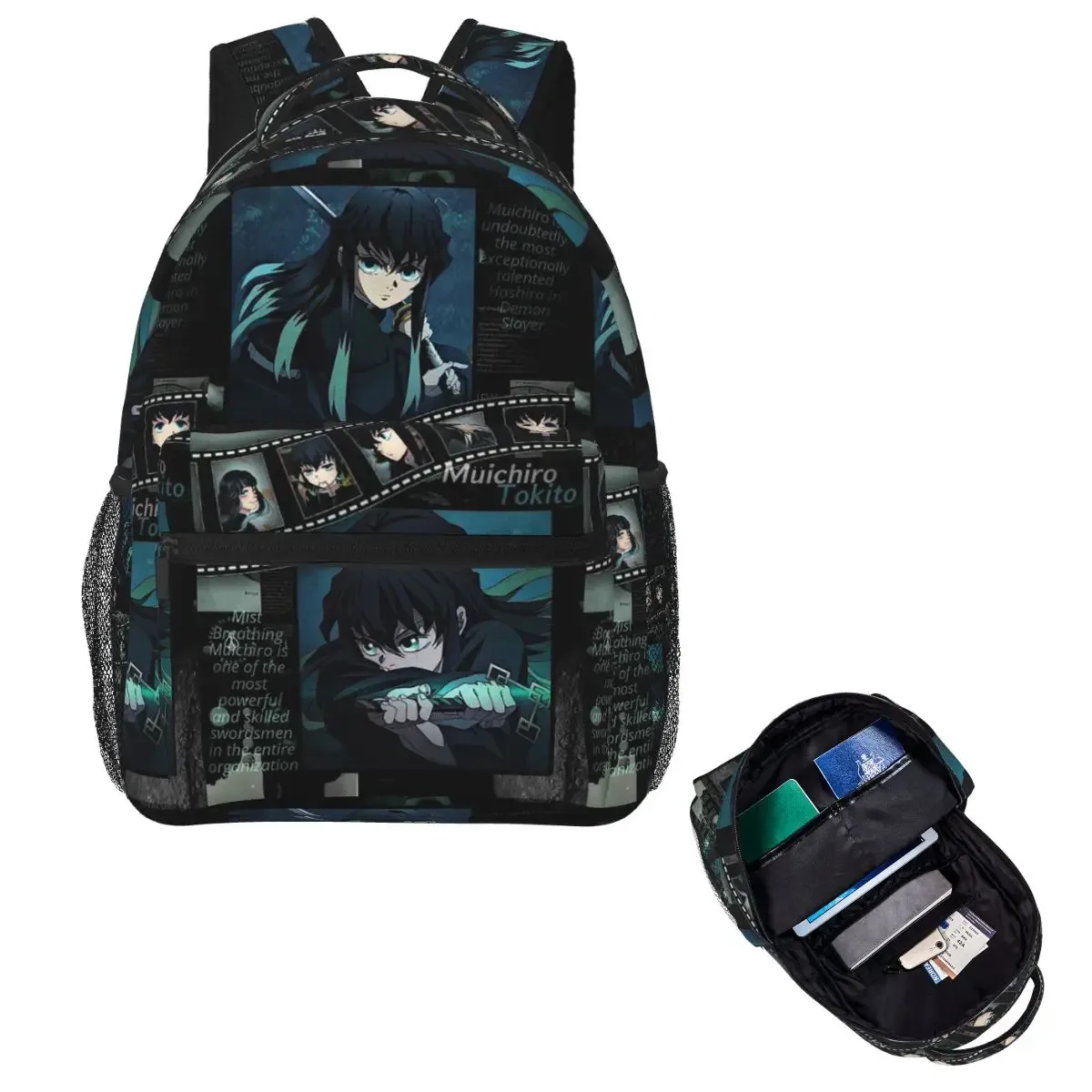Sac à dos scolaire Muichiro Tokito, sac de randonnée et de voyage pour hommes et femmes, sac à dos tendance, sac à bandoulière