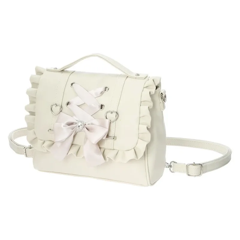 sac à dos lolita kawaii décontracté en cuir pu, sac ita, sac à main bapa pour femme, sac bandoulière simple ou double, style coréen